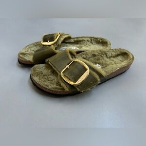 Birkenstock Madrid Big Buckle Shearling sandal
